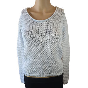 Gap Women's Vintage Blue White Knit Long Sleeve Sweater Size XS